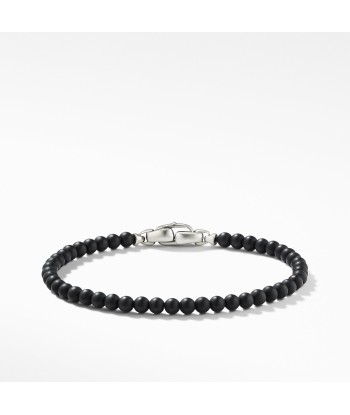 David Yurman Gents Spiritual Beads Bracelet with Black Onyx 4MM soldes