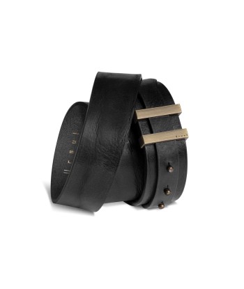 Ceinture cuir noir vieilli | SPARTIATE.34 les muscles