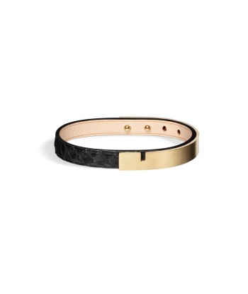 Bracelet cuir python noir | U'TURN.9 Découvrez la collection