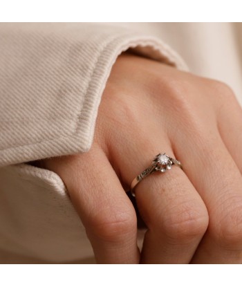 Bague solitaire or gris et diamant prix