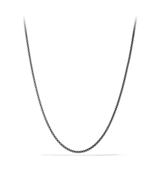 David Yurman Men's Darkened Steel Small Box Chain Necklace vente chaude votre 