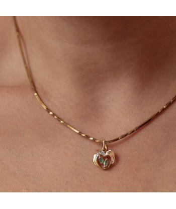 Pendentif coeur deux émeraudes Profitez des Offres !