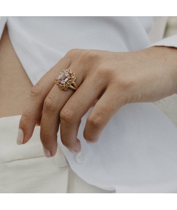 Bague vintage améthyste taille émeraude store