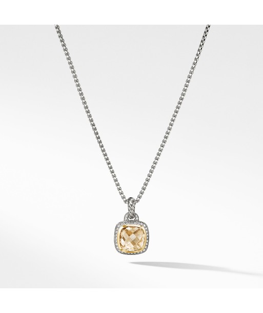 David Yurman Albion 11MM Pendant with Champagne Citrine and Diamonds with 18K Gold le concept de la Pate a emporter 