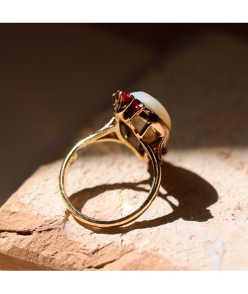 Bague marquise vintage rubis et nacre naturelle 50% de réduction en Octobre 2024