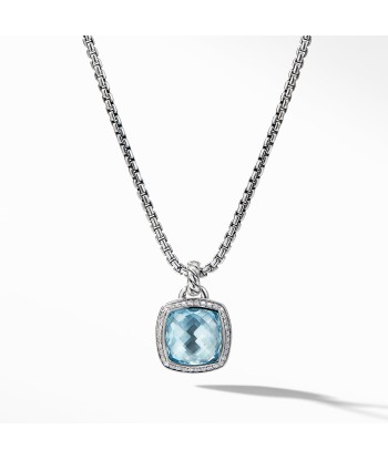 David Yurman Albion 18MM Pendant with Blue Topaz and Diamonds de technologie