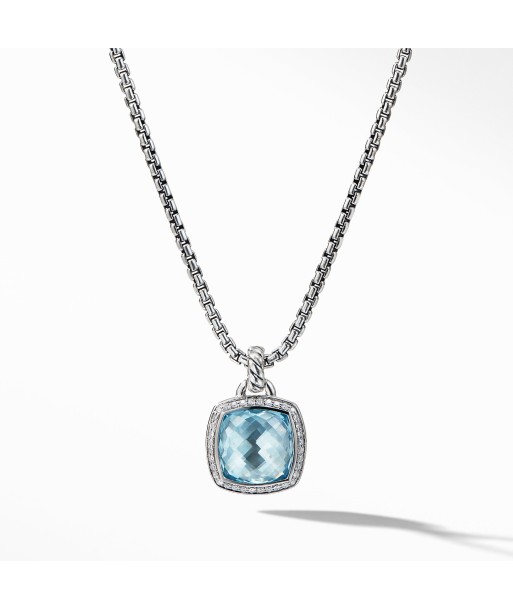 David Yurman Albion 18MM Pendant with Blue Topaz and Diamonds de technologie