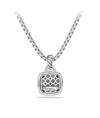 David Yurman Albion 11MM Pendant with Blue Topaz and Diamonds pas cher