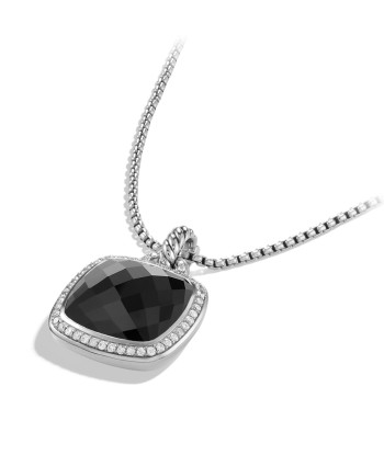 David Yurman Albion 18MM Pendant with Black Onyx and Diamonds Venez découvrir notre 