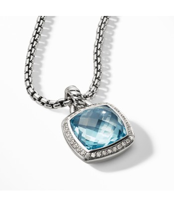 David Yurman Albion 18MM Pendant with Blue Topaz and Diamonds de technologie