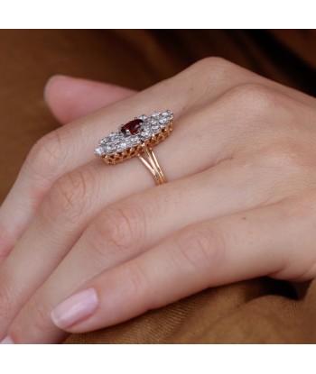 Bague marquise vintage grenat et diamants vous aussi creer 