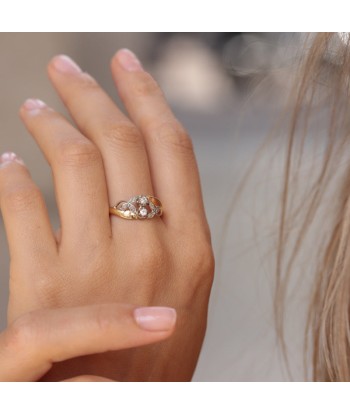 Bague ancienne feuillage vintage diamants du meilleur 