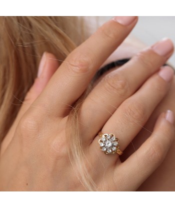 Bague fleur oxydes de zirconium la livraison gratuite