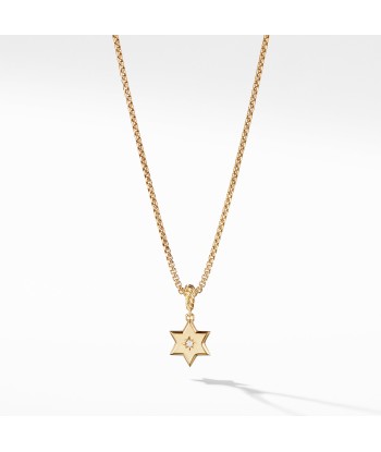 David Yurman Star of David Pendant in 18K Yellow Gold with Diamonds en ligne des produits 