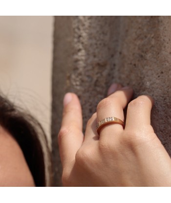 Bague à pans coupés diamants france