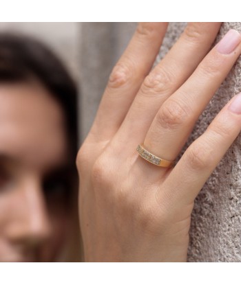 Bague à pans coupés diamants france