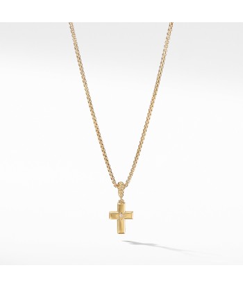 David Yurman Cross Pendant in 18K Yellow Gold with Diamonds shop