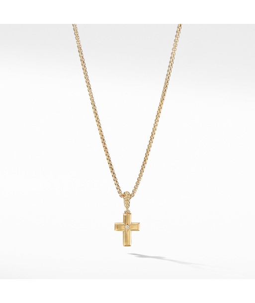 David Yurman Cross Pendant in 18K Yellow Gold with Diamonds shop