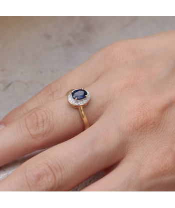 Bague vague saphir diamants ouvre sa boutique