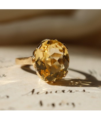 Bague ancienne or 18 carats citrine acheter en ligne