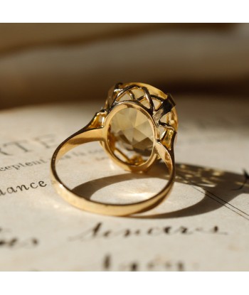 Bague ancienne or 18 carats citrine acheter en ligne