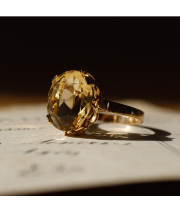 Bague ancienne or 18 carats citrine acheter en ligne