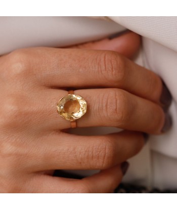 Bague ancienne or 18 carats citrine acheter en ligne