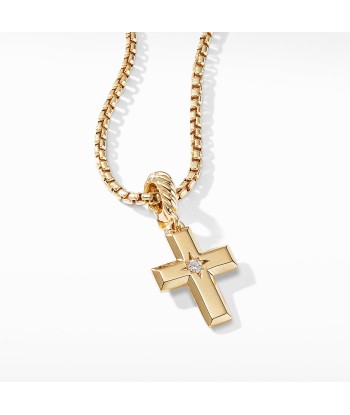 David Yurman Cross Pendant in 18K Yellow Gold with Diamonds shop