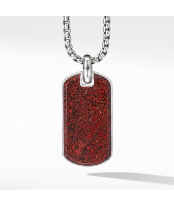 Men's Streamline Tag with Red Agate solde