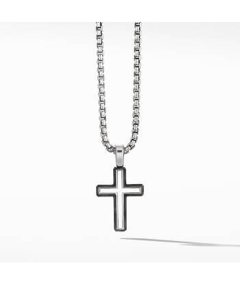 David Yurman Men's Forged Carbon Cross Pendant 24MM Les magasins à Paris et en Île-de-France