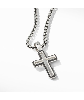 David Yurman Men's Forged Carbon Cross Pendant 24MM Les magasins à Paris et en Île-de-France