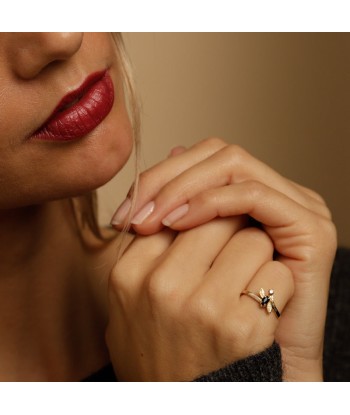 Bague feuillages diamant et saphir ouvre sa boutique