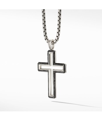 David Yurman Men's Forged Carbon Cross Pendant 37MM online