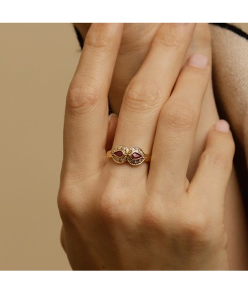 Bague infini rubis et oxydes de zirconium le concept de la Pate a emporter 