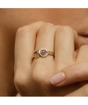 Bague infini rubis et oxydes de zirconium le concept de la Pate a emporter 