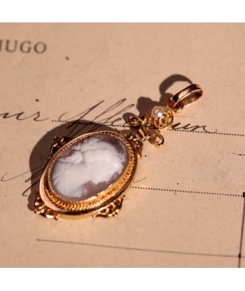 Pendentif ancien camée or rose perle prix