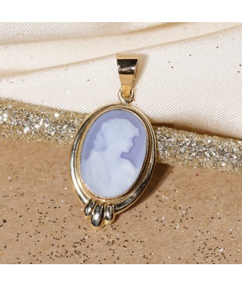 Pendentif camée or jaune sur agate suggérées chez