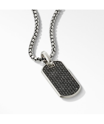 David Yurman Gents Streamline Tag with Pave Black Diamonds vente chaude votre 