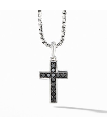 David Yurman Men's Cross Pendant with Pave Black Diamonds 28MM acheter