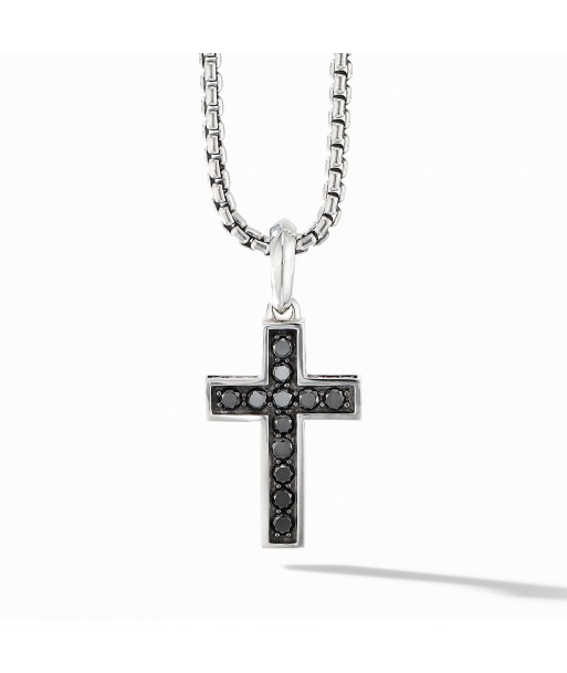 David Yurman Men's Cross Pendant with Pave Black Diamonds 28MM acheter