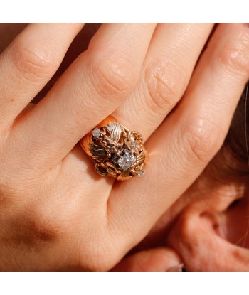 Bague dôme 1900 diamant coussin 2 - 3 jours ouvrés.