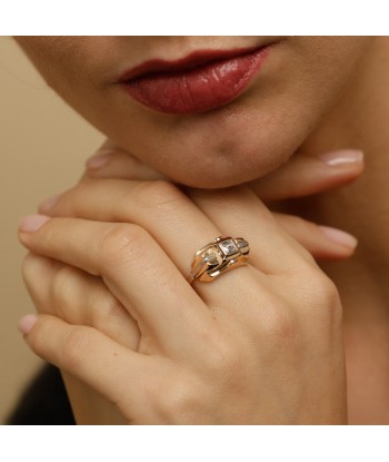 Bague tank géométrique diamant Les magasins à Paris et en Île-de-France