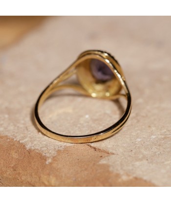 Bague vintage pierre bleue sertie clos online