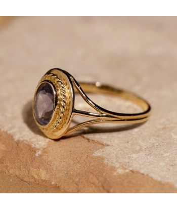 Bague vintage pierre bleue sertie clos online