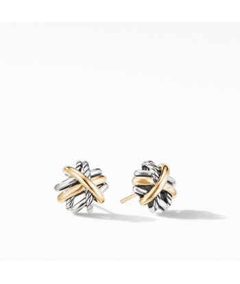 David Yurman Crossover Stud Earrings with 18K Yellow Gold acheter