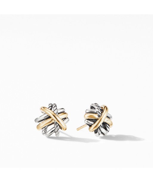 David Yurman Crossover Stud Earrings with 18K Yellow Gold acheter