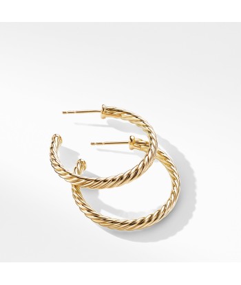 David Yurman Cable Spira Hoop Earrings in 18K Yellow Gold le concept de la Pate a emporter 