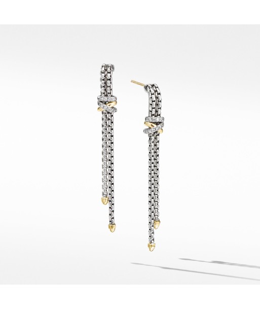 David Yurman Helena Chain Drop Earrings with 18K Yellow Gold and Diamonds une grave pollution 