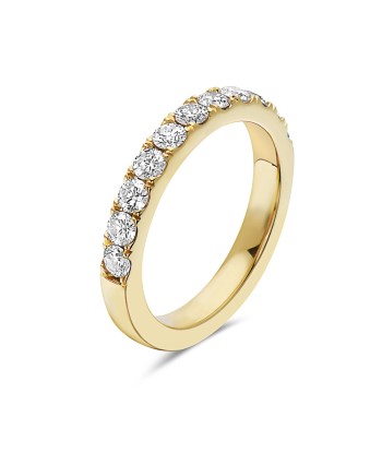 14k Gold Ladies Light Scoop Wedding Band with Diamonds Half Way Around - DR01110 pas cheres