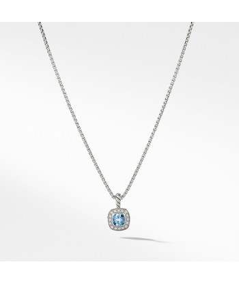 David Yurman Albion Kids Necklace with Blue Topaz and Diamonds, 4mm le des métaux précieux